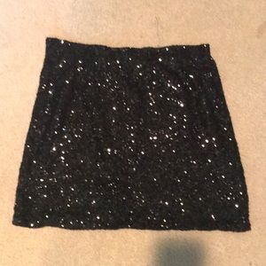 Sparkly black skirt